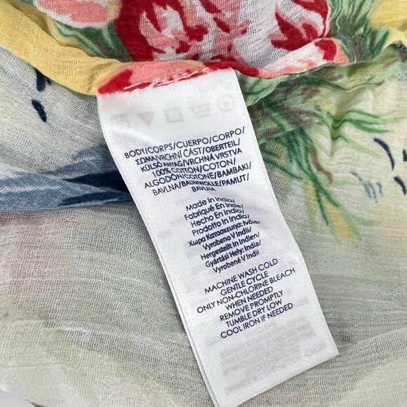 Chaps  Cold   Shoulder Blouse Top Size 2X Floral - Picture 10 of 10